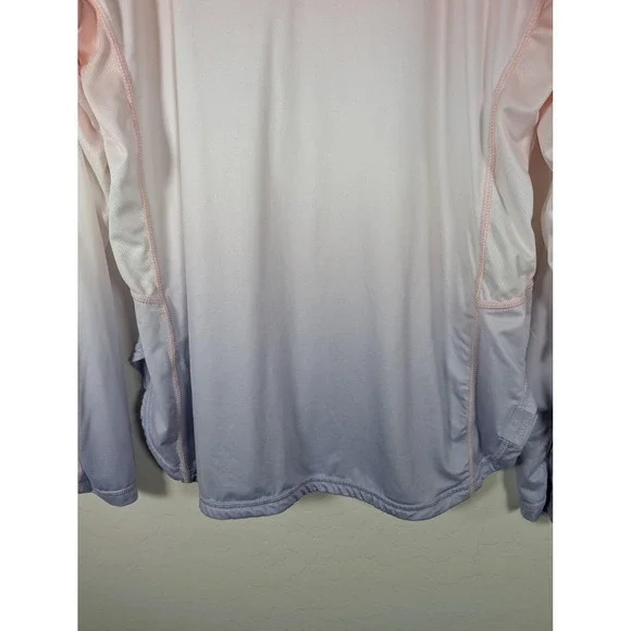 Realtree Fishing Shirt Womens XL Pink Ombre Hooded Long Sleeve V Neck Top - Picture 4 of 12